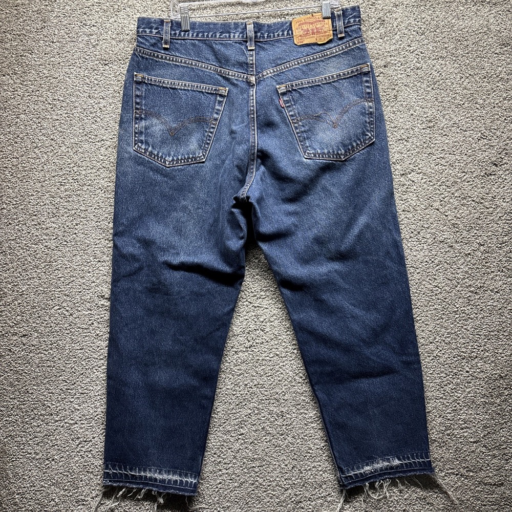Vintage Levi's 550 Relaxed Fit Denim Men's Jeans 34x32 Y2K Made in USA Unhemmed‎